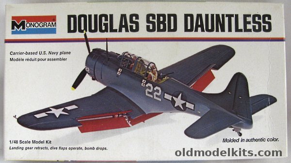 Monogram 1/48 Douglas SBD Dauntless - White Box Issue, 6830 plastic model kit